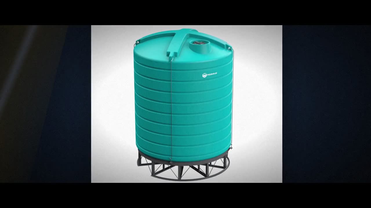 Enduraplas 3000 Gallon 15 Degree Plastic Cone Bottom Tank with Stand video