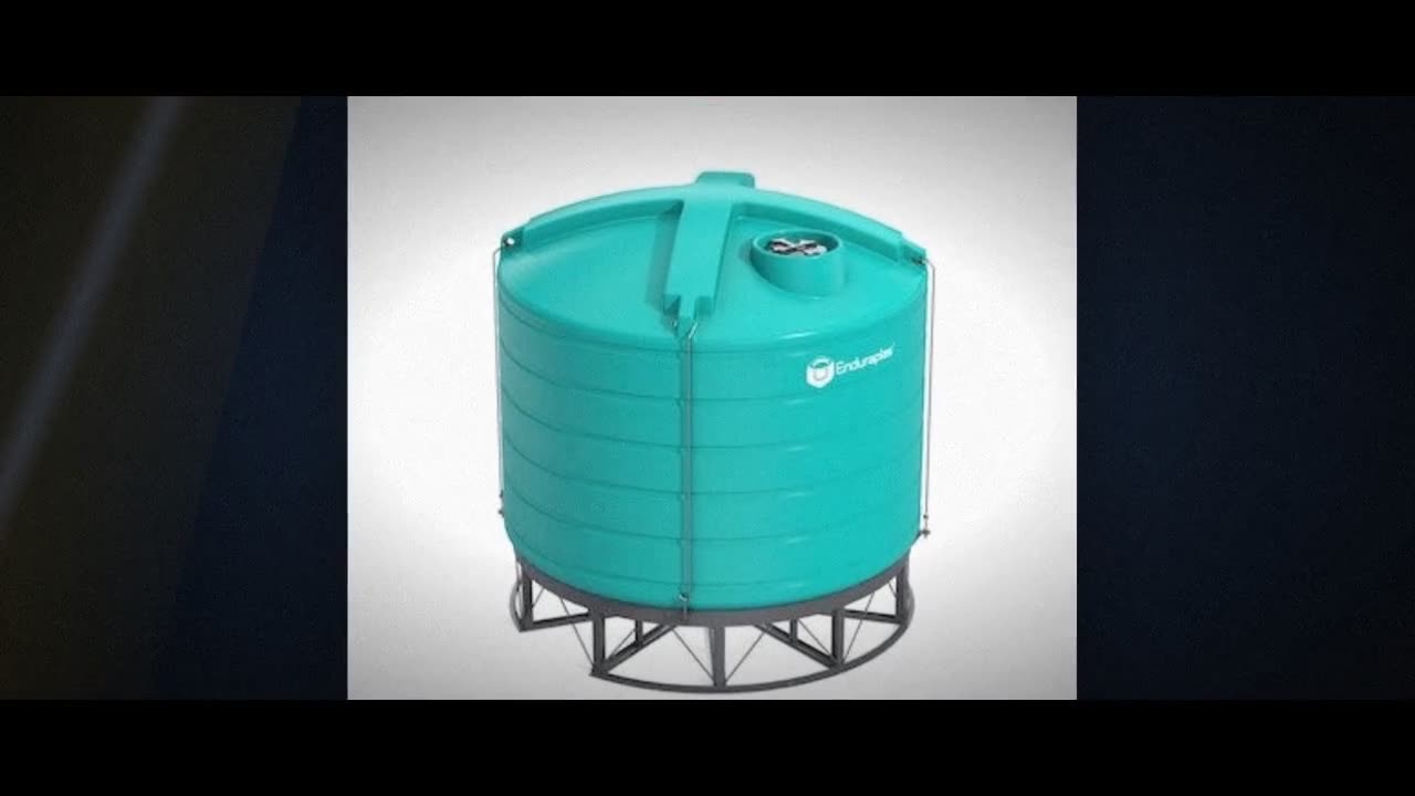 Enduraplas 7000 Gallon 15 Degree Plastic Cone Bottom Tank with Stand video