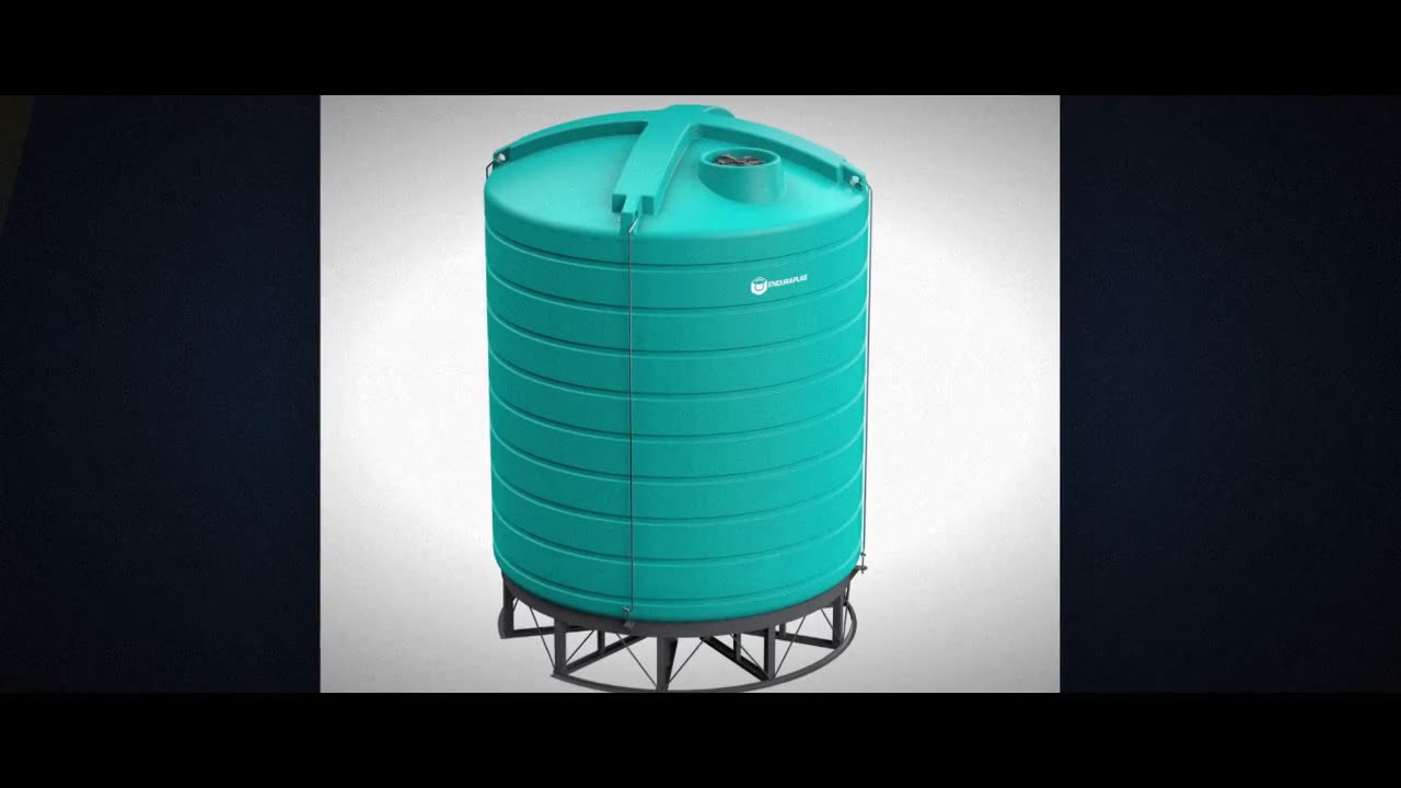Enduraplas 8000 Gallon 15 Degree Plastic Cone Bottom Tank with Stand video