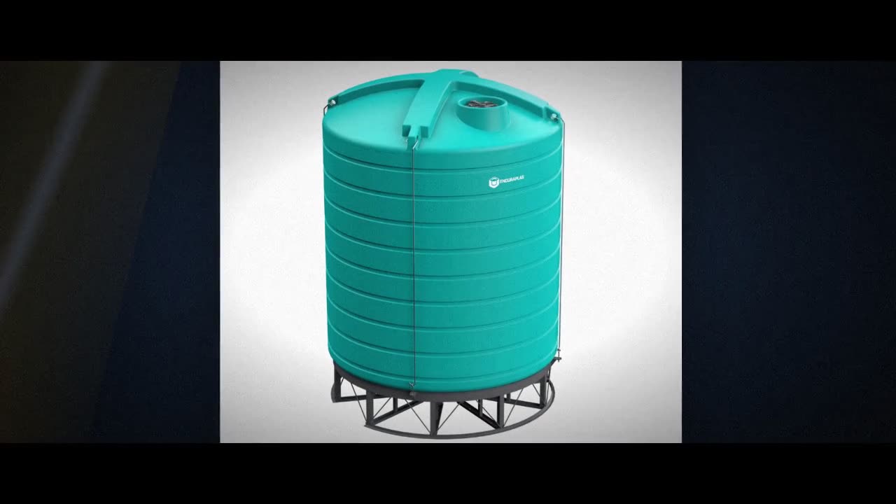 Enduraplas 8000 Gallon 15 Degree Plastic Cone Bottom Tank with Stand video