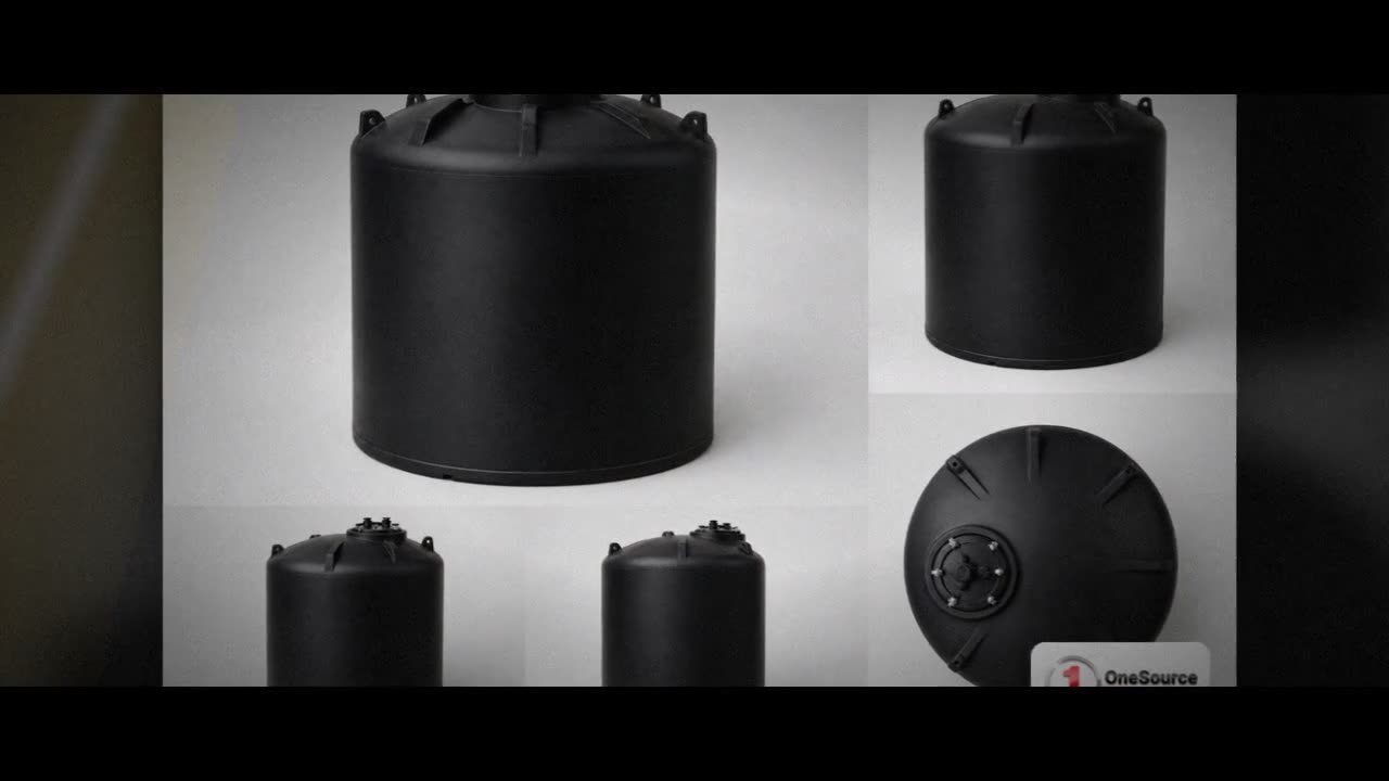 Enduraplas 10000 Gallon Plastic Vertical Liquid Storage Tank in Black video