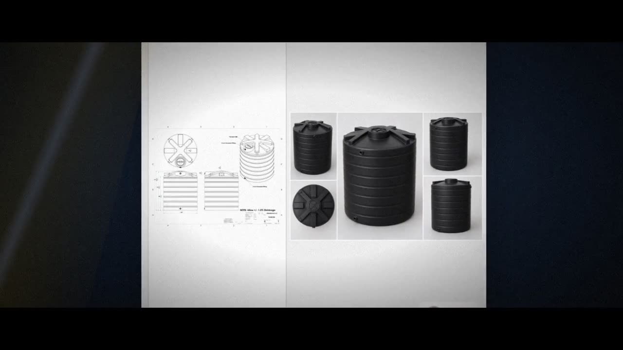 Enduraplas 2100 Gallon Plastic Vertical Water Storage Tank in Black video