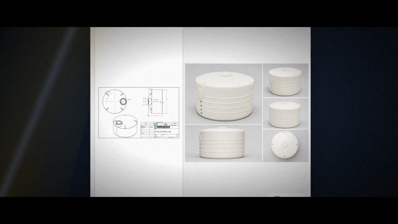 1100 Gallon Vertical Liquid Storage Tank - Natural White (87" x 53") # video