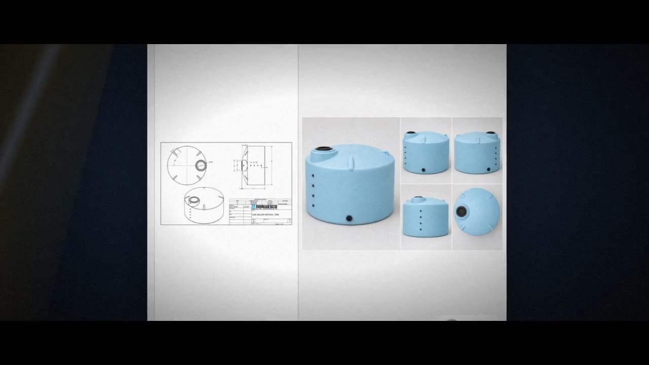 Norwesco 1100 Gallon Plastic Vertical Liquid Storage Tank video
