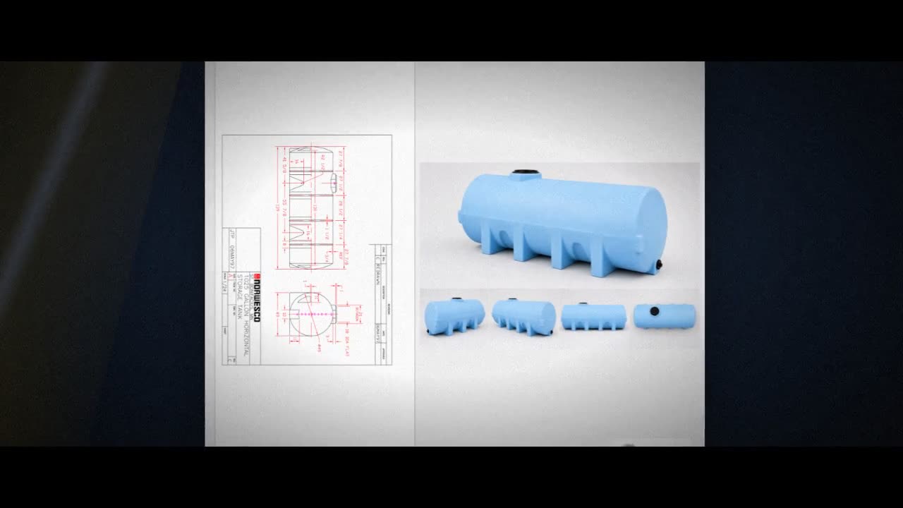 Norwesco 1025 Gallon HDPE Horizontal Leg Tank video