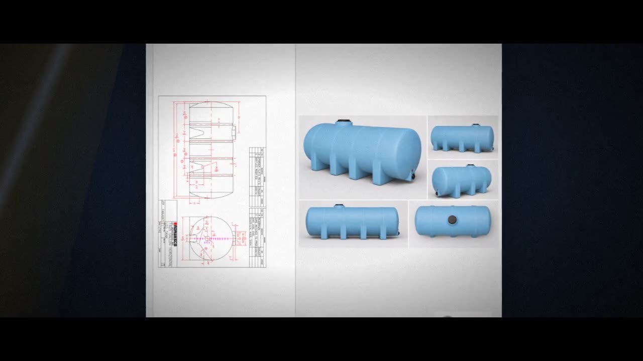 Norwesco 1625 Gallon HDPE Horizontal Leg Tank video
