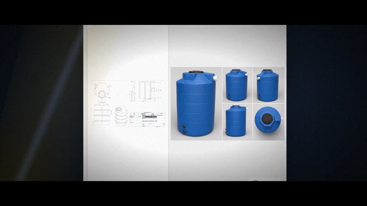 Norwesco 500 Gallon HDPE Vertical Liquid Storage Tank video