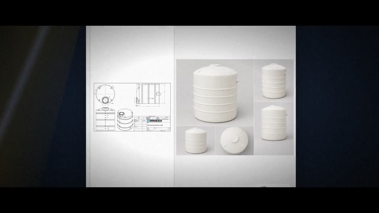 1000 Gallon Vertical Liquid Storage Tank - Natural White (64" x 80") video