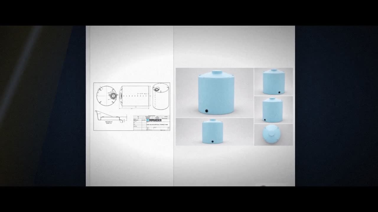 Norwesco 5000 Gallon Vertical Liquid Storage Tank video