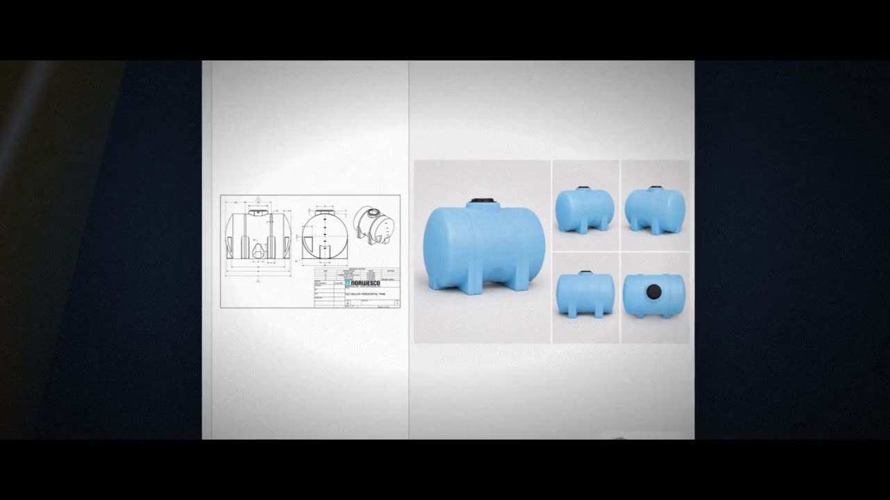 Norwesco 525 Gallon HDPE Horizontal Leg Tank video