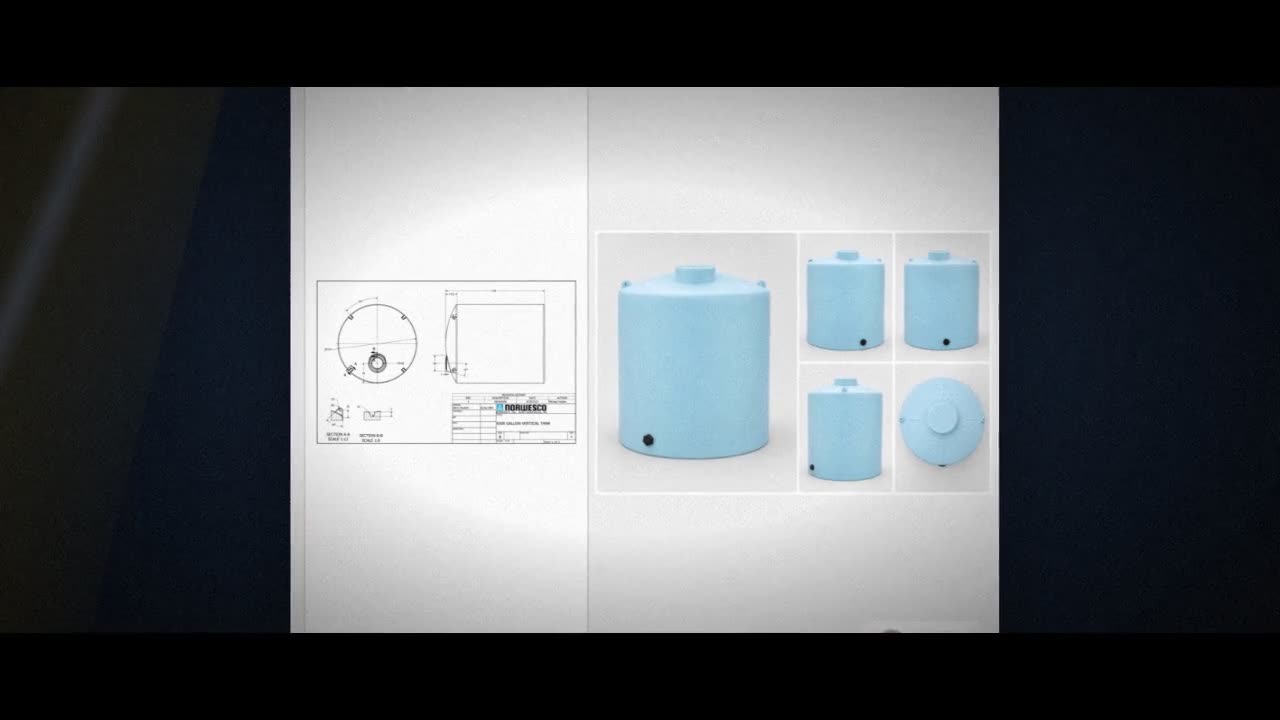 Norwesco 6500 Gallon Vertical Liquid Storage Tank video
