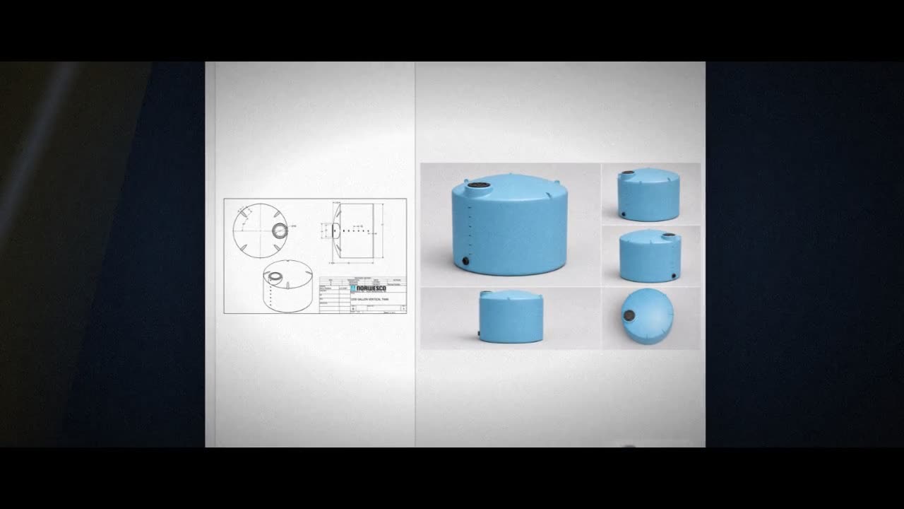Norwesco 1550 Gallon Vertical Liquid Storage Tank in Blue video