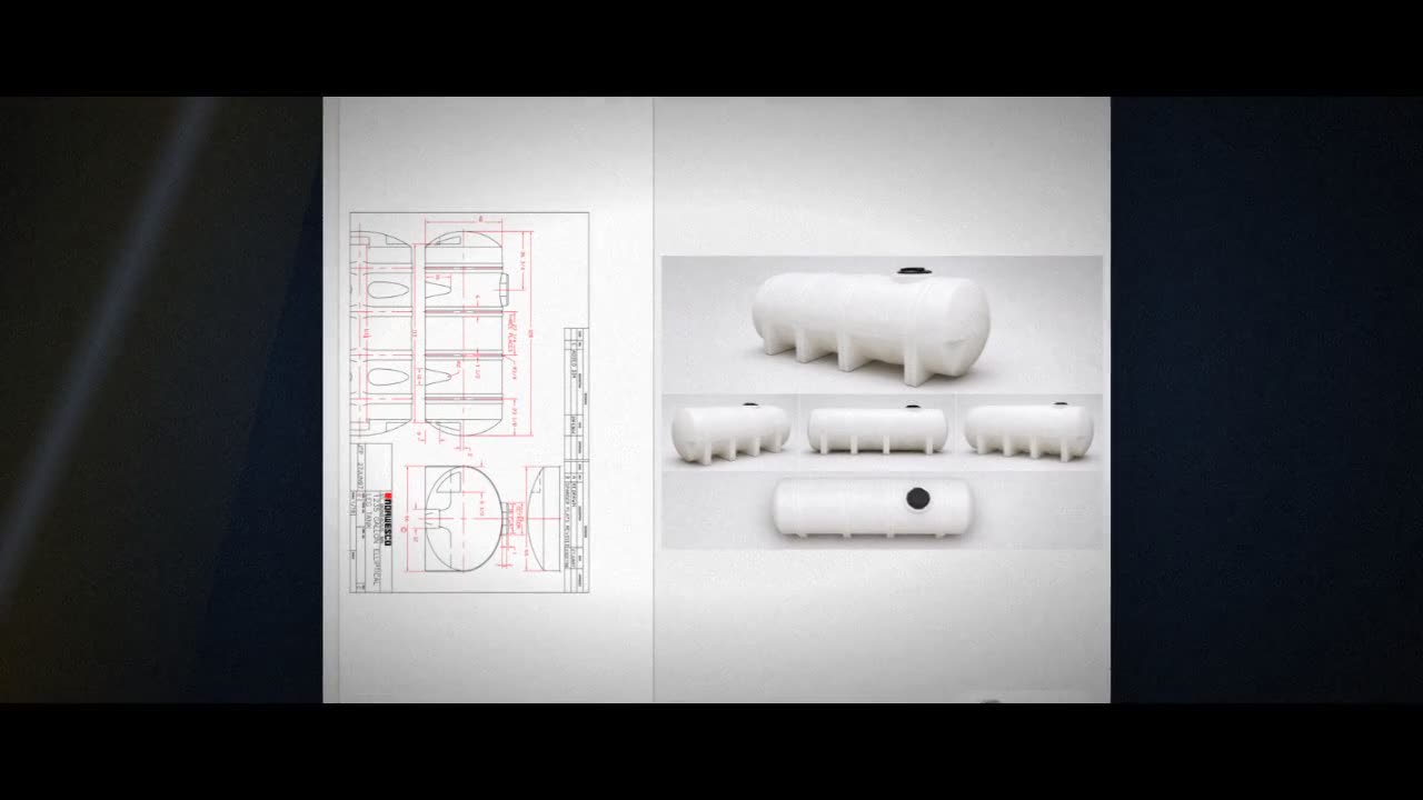 Norwesco 1235 Gallon Plastic Horizontal Elliptical Leg Tank in White video