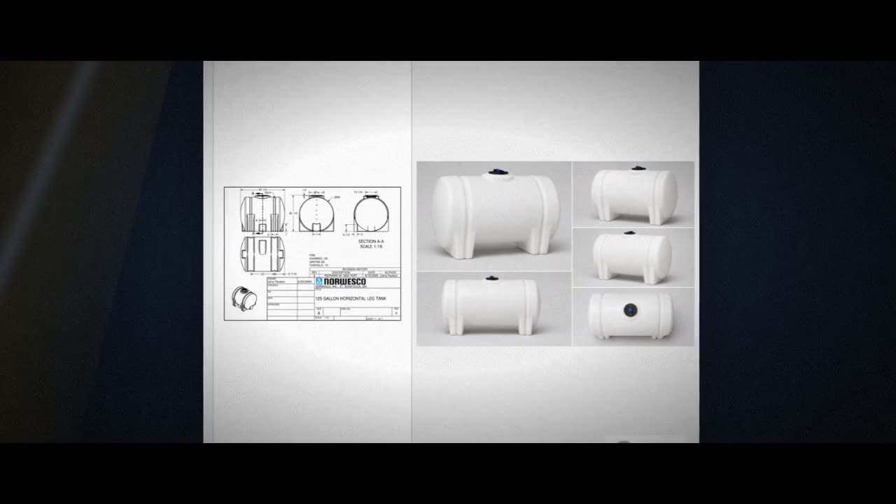 Norwesco 125 Gallon Horizontal Leg Tank in White video