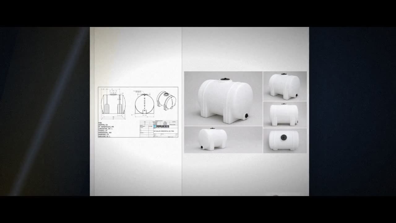 Norwesco 225 Gallon Horizontal Leg Tank in White video
