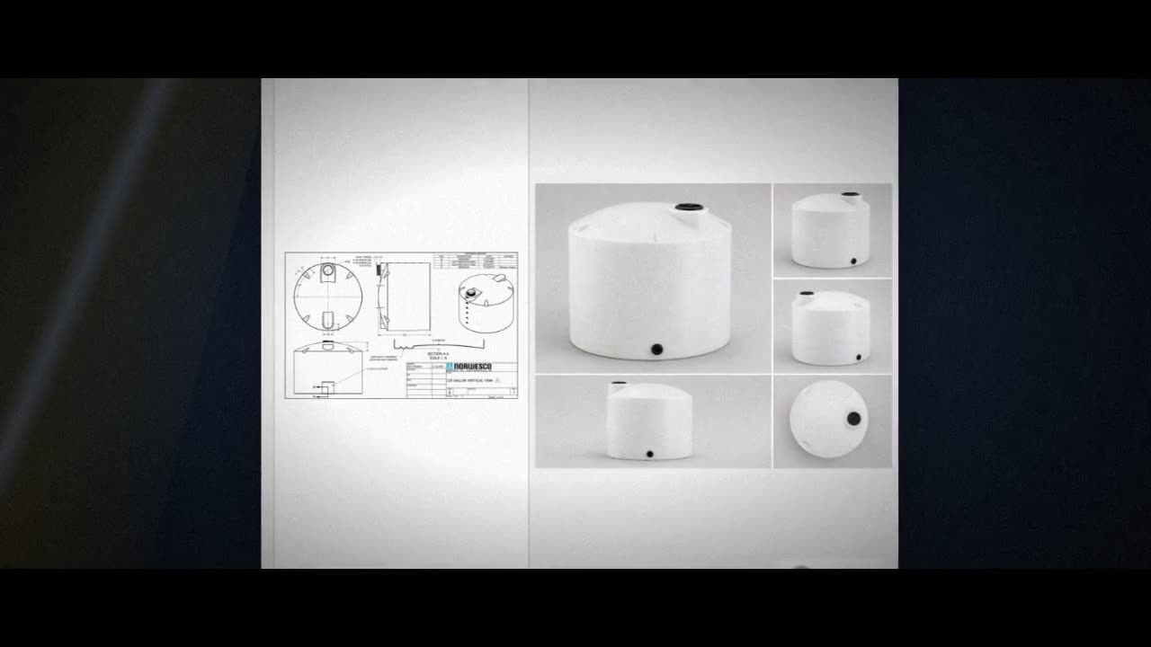120 Gallon Vertical Liquid Storage Tank - Natural White (38" x 31") video