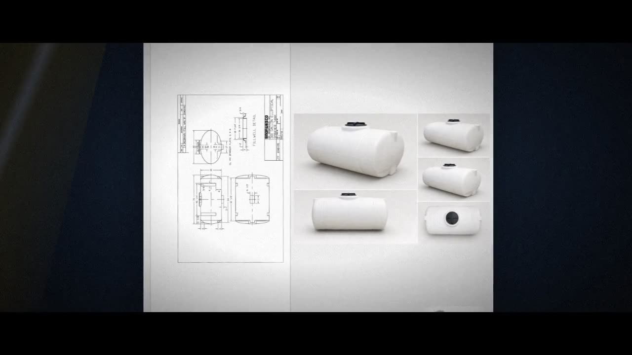 Norwesco 300 Gallon Horizontal Elliptical Cradle Tank in White video