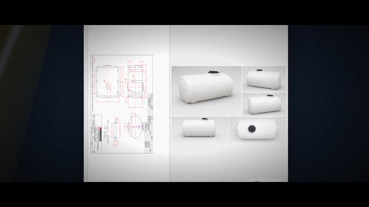 Norwesco 500 Gallon Horizontal Elliptical Cradle Tank in White video