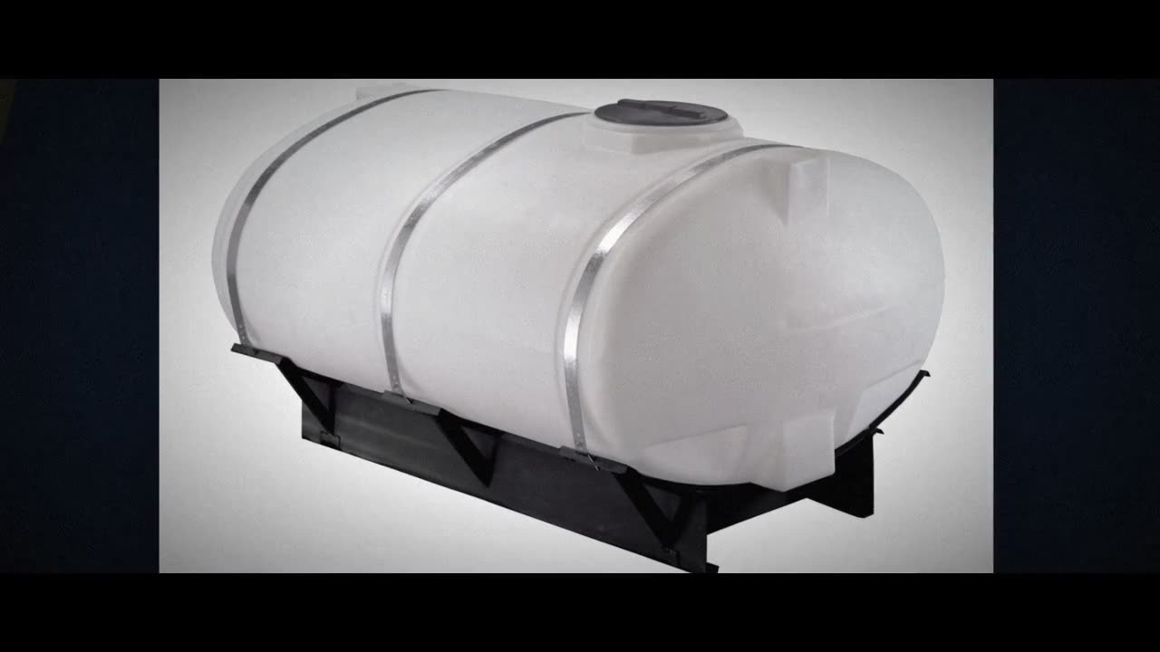 Norwesco 1000 Gallon Horizontal Elliptical Cradle Tank in White video