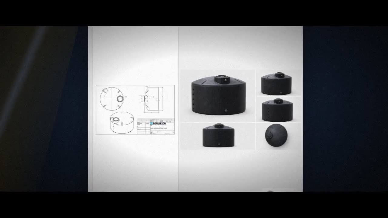 Norwesco 1100 Gallon Plastic Vertical Water Storage Tank in Black video