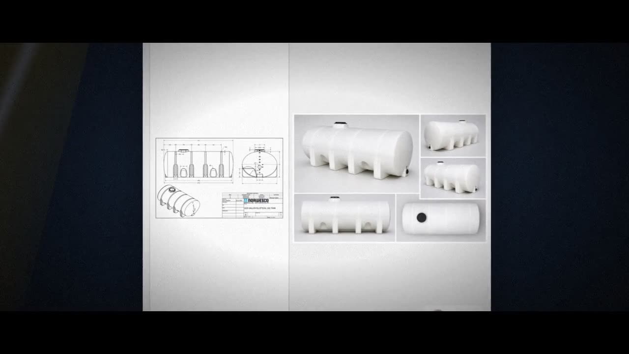 Norwesco 1635 Gallon Horizontal Elliptical Leg Tank in White video