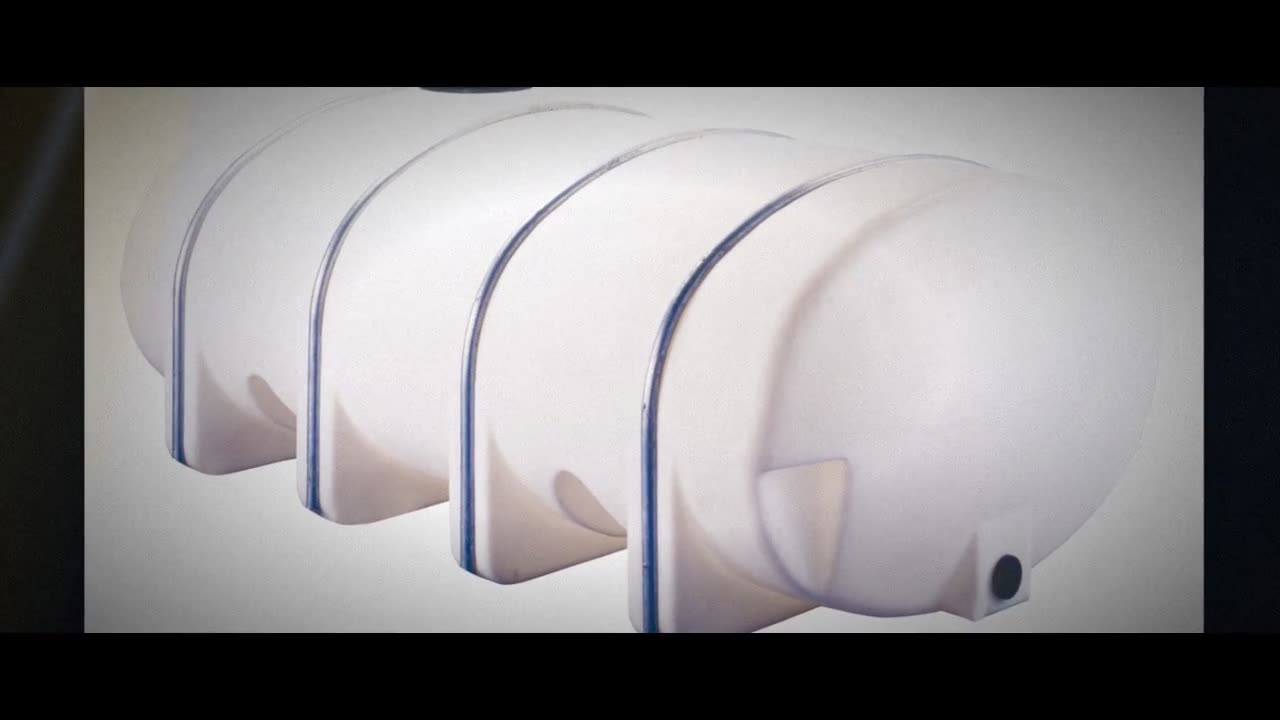 Norwesco 1635 Gallon HDPE Horizontal Elliptical Leg Tank in Blue video