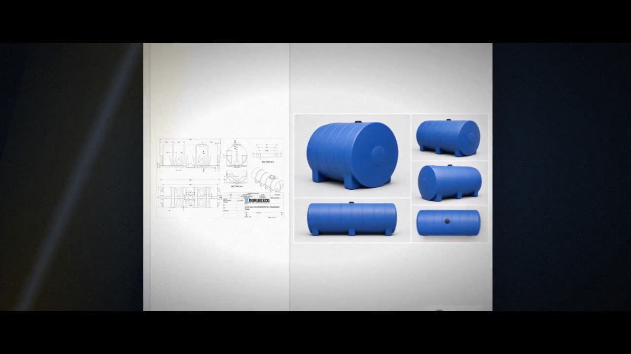 Norwesco 1010 Gallon HDPE Horizontal Leg Tank in Blue video