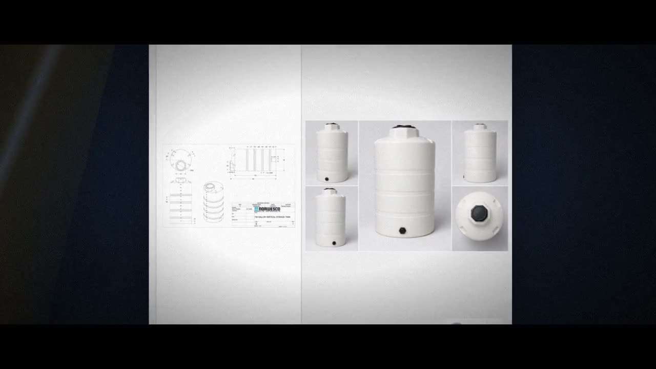 750 Gallon Vertical Liquid Storage Tank - Natural White (48" x 103") video