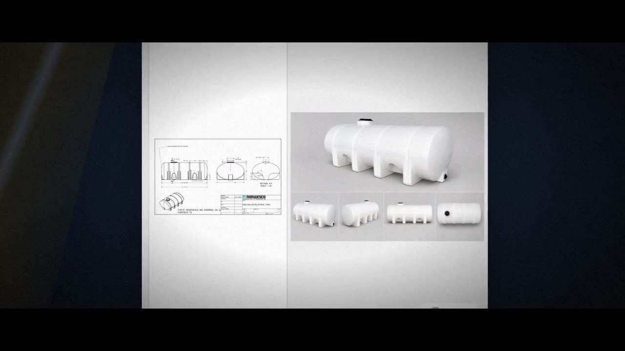 Norwesco 2035 Gallon Horizontal Elliptical Leg Tank in White video