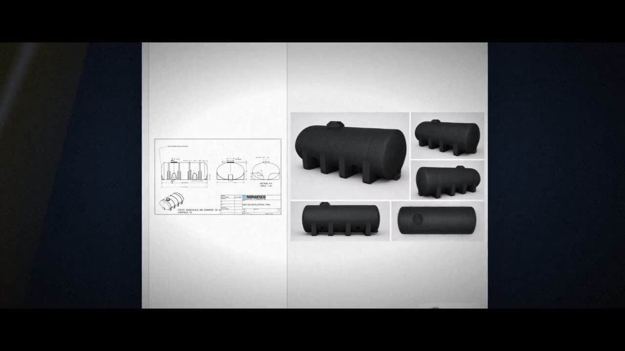 Norwesco 2035 Gallon Horizontal Elliptical Leg Tank in Black video