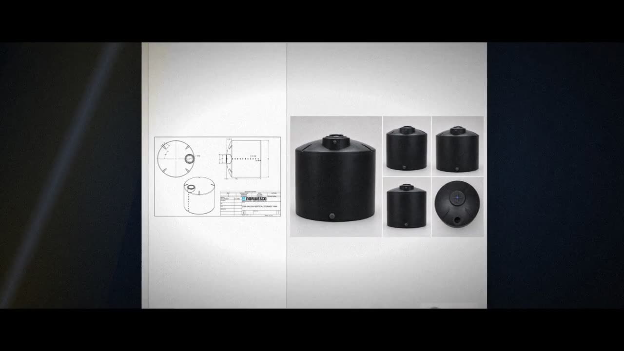 2500 Gallon Plastic Water Storage Tank - Black (95" x 91") #40631 video