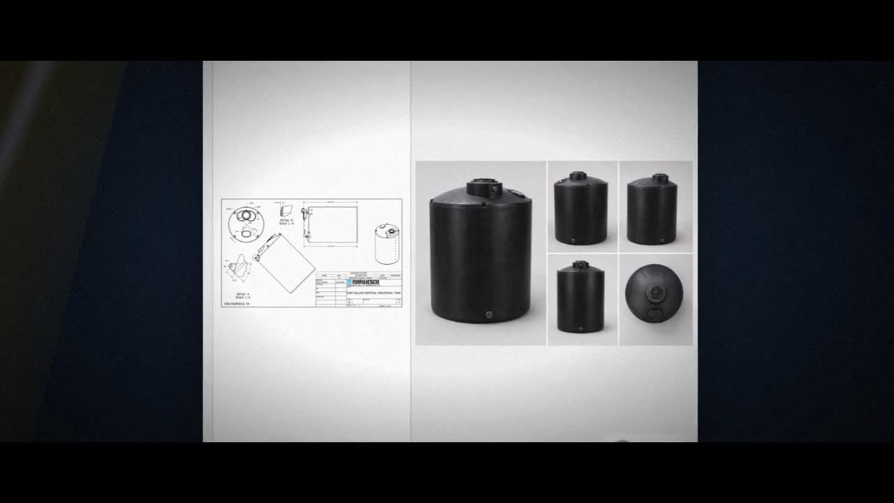 5000 Gallon Plastic Water Storage Tank - Black (102" x 152") video