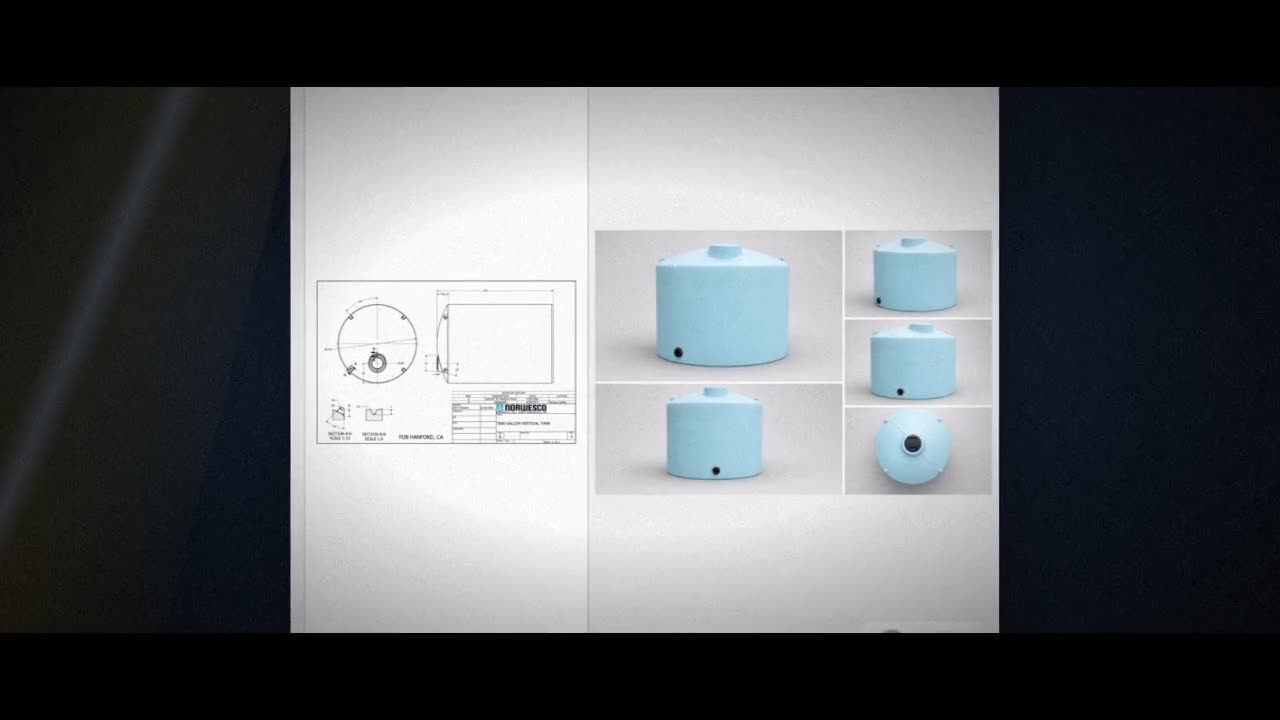 Norwesco 7800 Gallon HDPE Vertical Liquid Storage Tank video