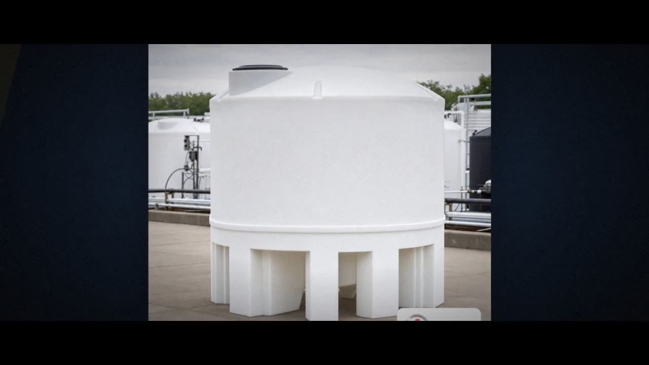 2500 Gallon 30 Degree Cone Bottom Tank with Poly Stand video
