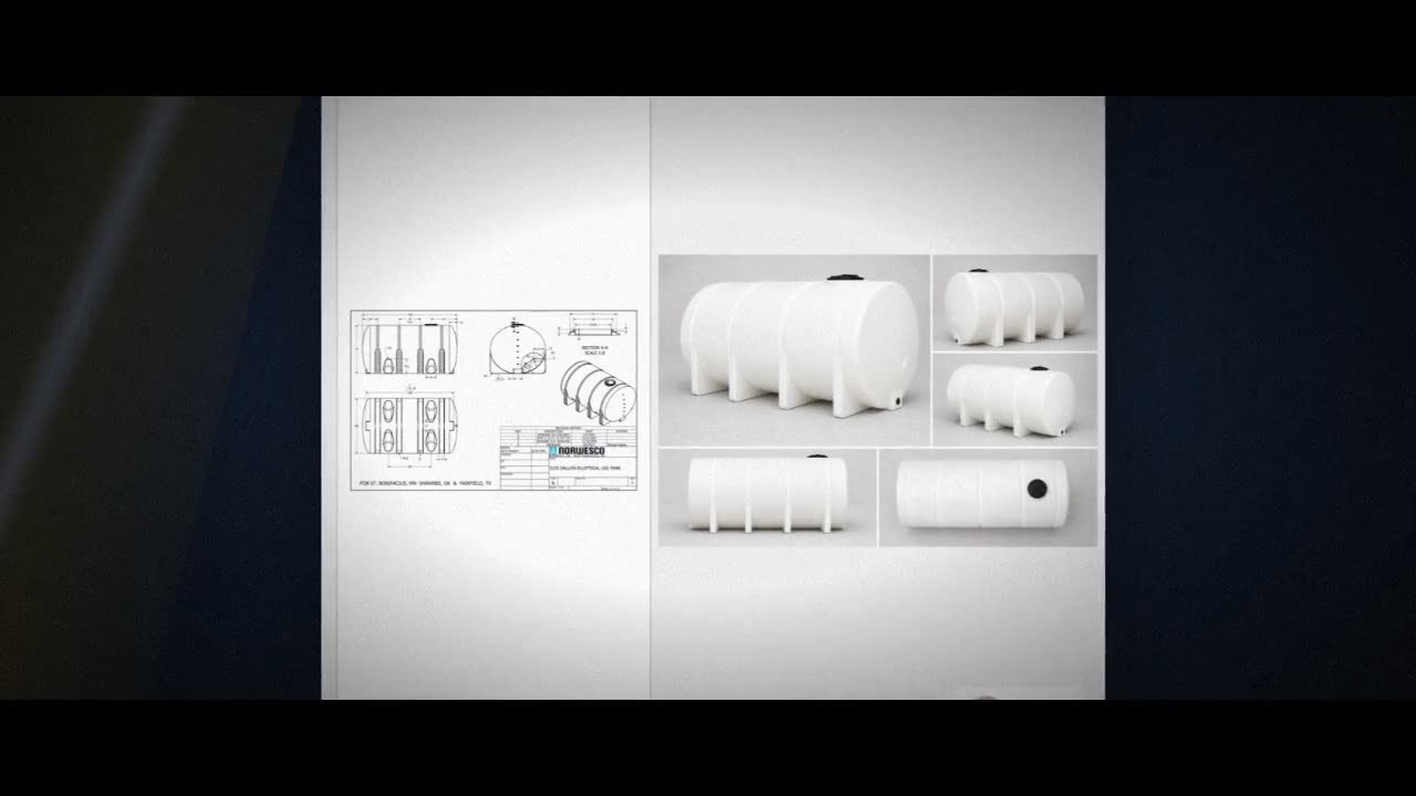 Norwesco 3135 Gallon Horizontal Elliptical Leg Tank in White video
