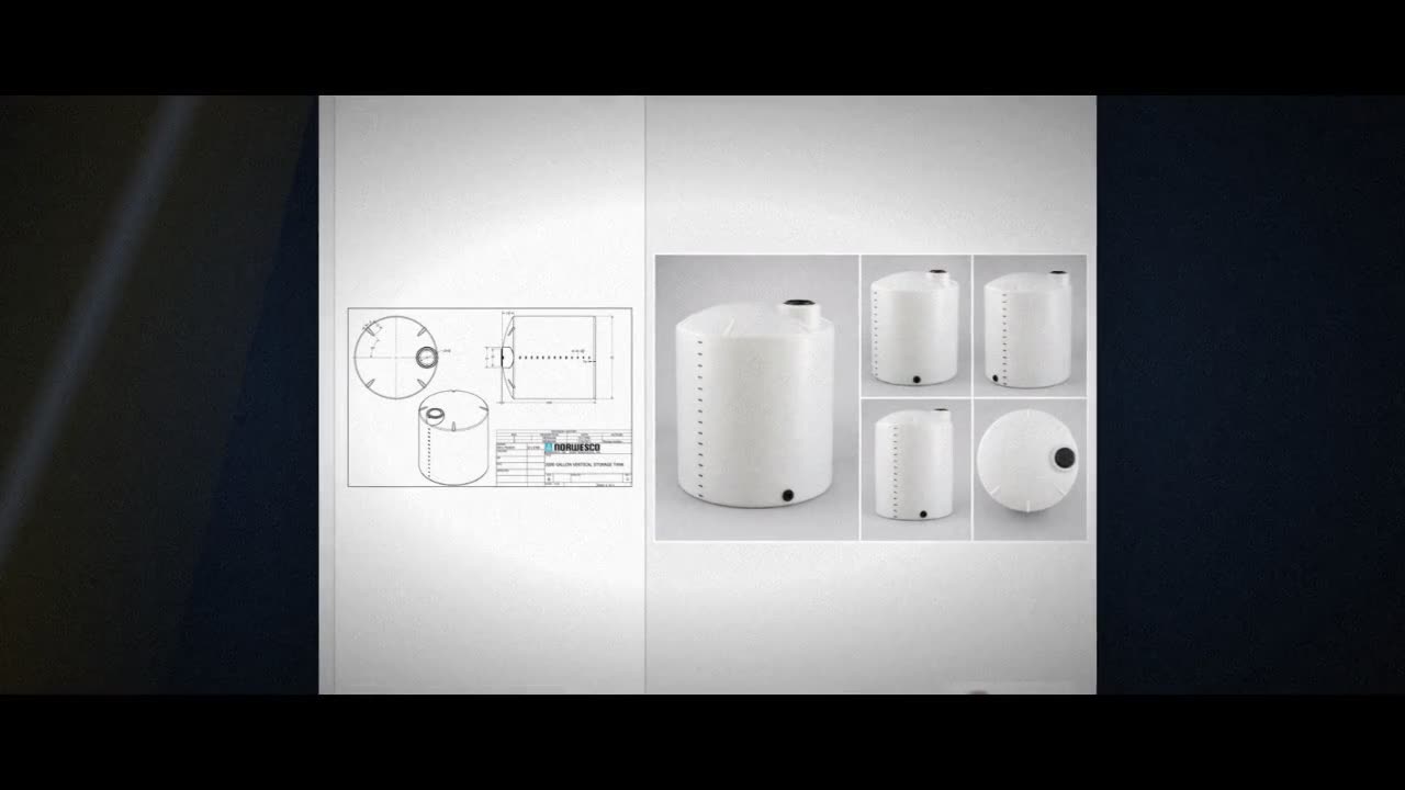 3000 Gallon Vertical Liquid Storage Tank - Natural White (95" x 109")  video