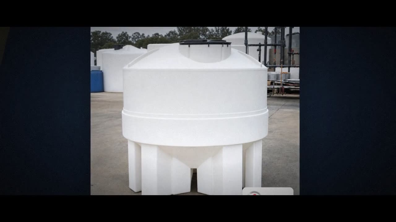 750 Gallon 20 Degree Cone Bottom Tank with Poly Stand video