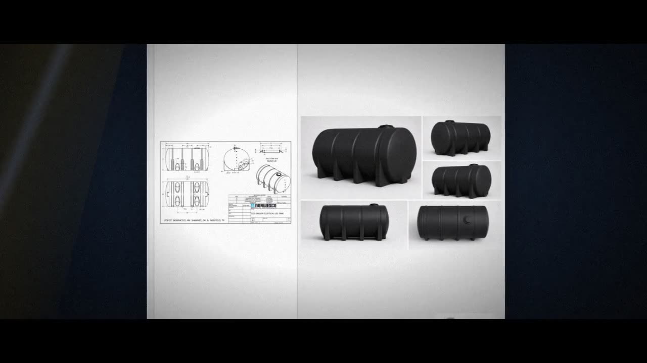 Norwesco 3135 Gallon Horizontal Leg Tank in Black video