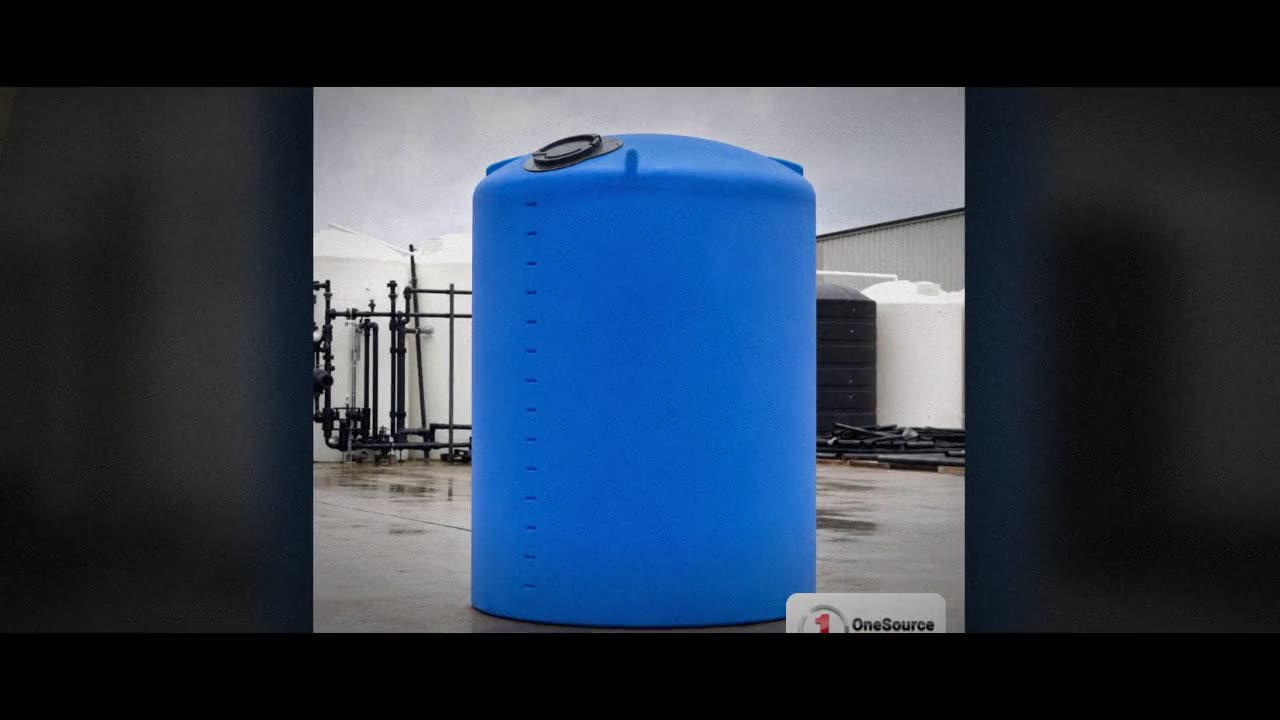 Norwesco 6000 Gallon 15 Degree HDPE Cone Bottom Tank in Blue video