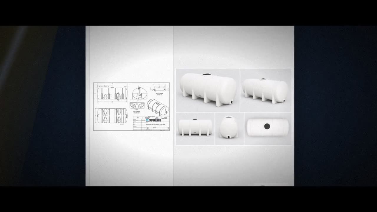 Norwesco 4035 Gallon Horizontal Elliptical Leg Tank in White video