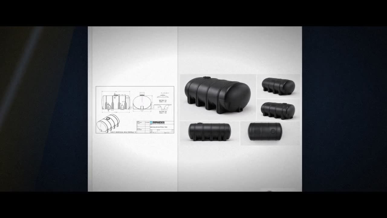 Norwesco 2635 Gallon HDPE Horizontal Elliptical Leg Tank in Black video
