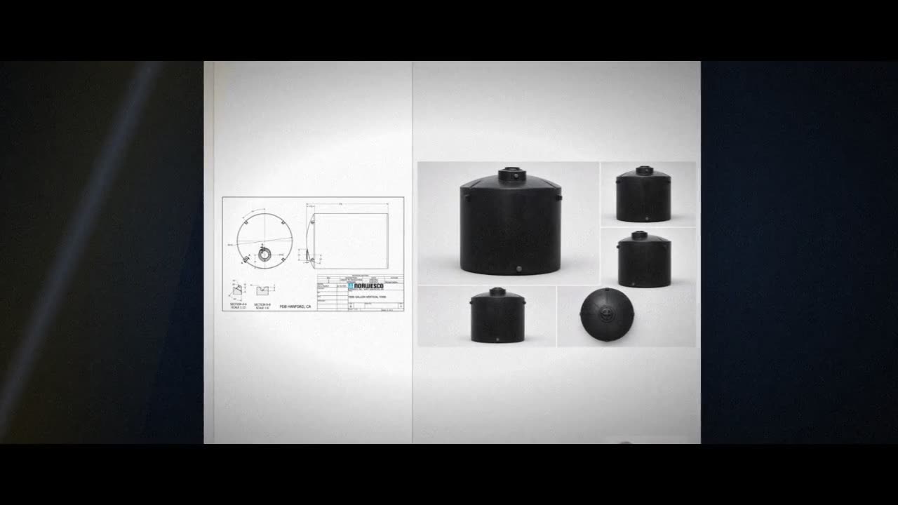 Norwesco 7800 Gallon Vertical Liquid Storage Tank in Black video