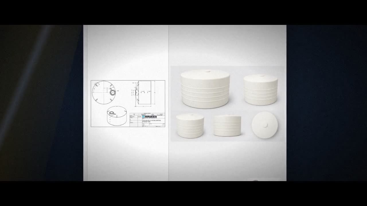 2100 Gallon Vertical Liquid Storage Tank - Natural White (102" x 69") video