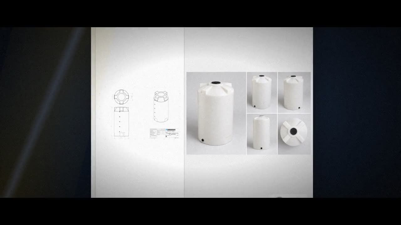 250 Gallon Vertical Liquid Storage Tank - Natural White (30" x 68") video
