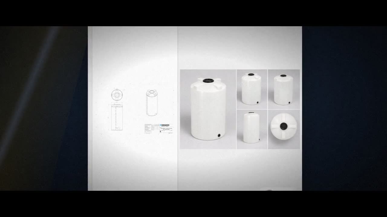 750 Gallon Vertical Liquid Storage Tank - Natural White (46" x 107") video