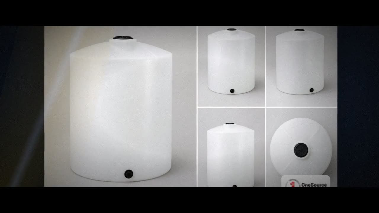 1000 Gallon Vertical Liquid Storage Tank - Natural White (64" x 81") video