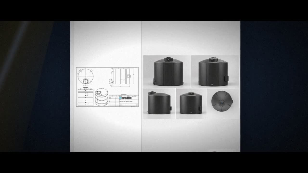 1000 Gallon Plastic Water Storage Tank - Black (64" x 81") video