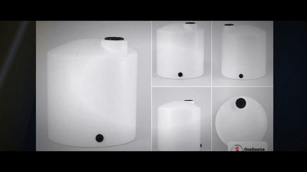 1500 Gallon Vertical Liquid Storage Tank - Natural White (64" x 116")  video