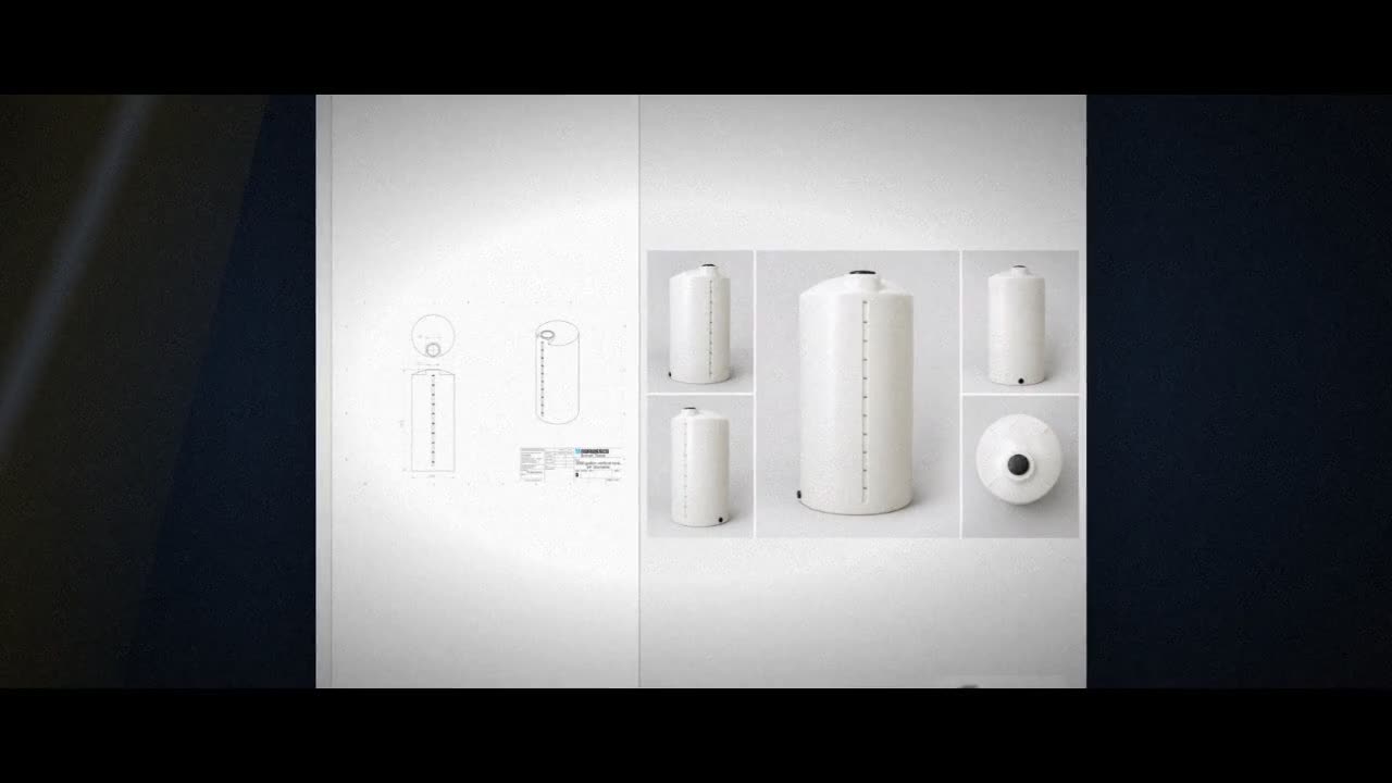 2000 Gallon Vertical Liquid Storage Tank - Natural White (64" x 153") video