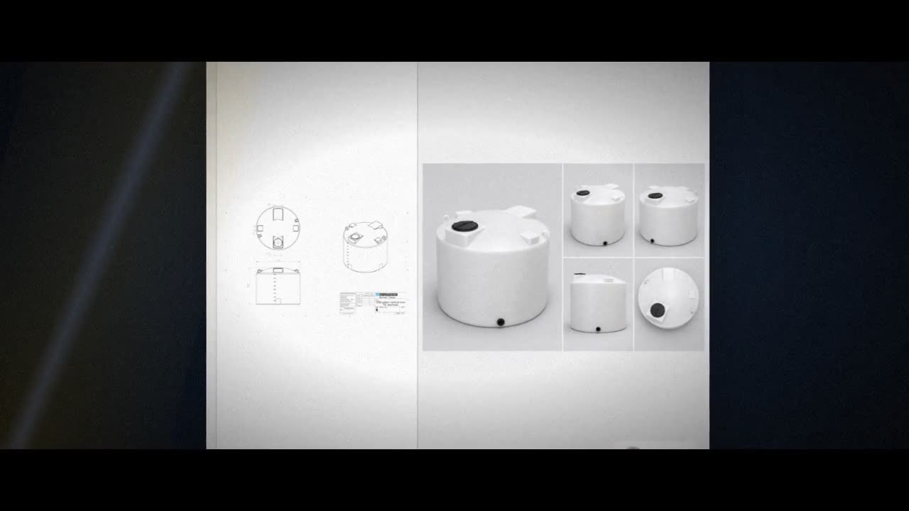 2000 Gallon Vertical Liquid Storage Tank - Natural White (93" x 80") video
